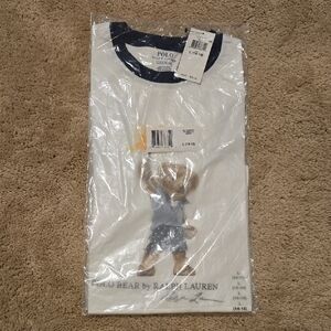 Ralph Lauren White T-Shirt with Polo Bear Design